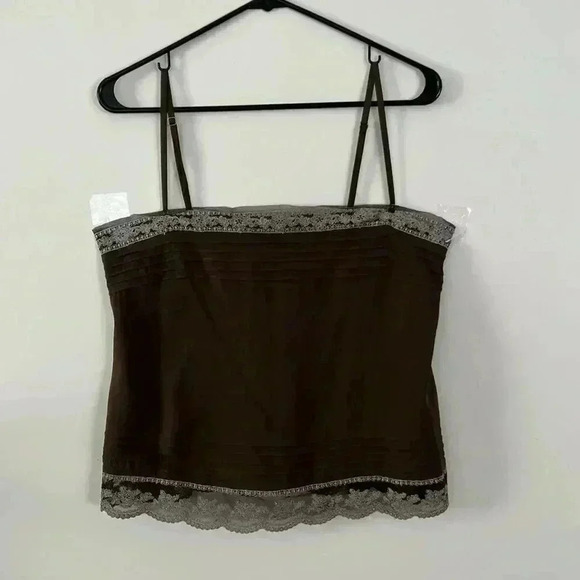 Theory Tops - THEORY brown silk chiffon shirt